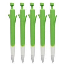 핑크풋 2000 대파 노크 볼펜 0.7mm, 혼합색상, 5개