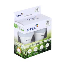 오렉스 공기청정 광촉매 코팅 LED 램프 12W, 주광색, 1개