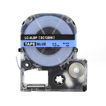 모든잉크샵 엡손 12mm SC12B 호환 라벨테이프, 파랑바탕 + 검정글씨