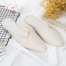 마켓에이 여성용 백라인 라운드굽 플랫 심플 블로퍼