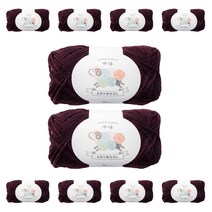 야나 애니울 뜨개실 10p, 258 딥와인