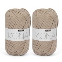 브랜드얀 코나 뜨개실 2p, 302 연그레이베이지, 2개