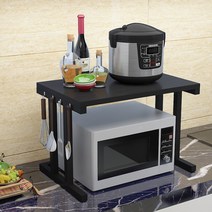 전자레인지 선반 심플, 블랙
