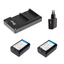 제이티원 소니 NP-FW50 USB 듀얼 충전기 + 배터리 2p + USB 아답터 세트, JT-DU-A