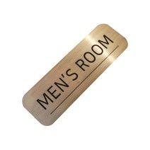 로마크골드유광 인테리어 화장실표지판 네임 S, 남성용, 1개