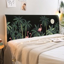 알럽홈 큐트 패턴일러스트 침대헤드커버, 플라밍고