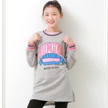 제이키드 주니어 여아용 넘버 롱티셔츠