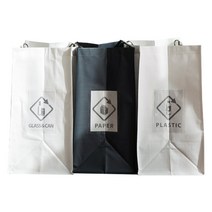 베이직 3단 재활용 분리수거함, 혼합색상, 1개