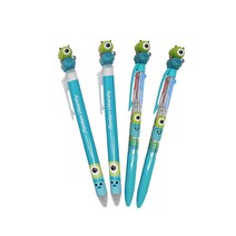 몬스터주식회사 썸썸 마스코트 볼펜 0.5mm 흑 단색 2p + 3색 2p, 혼합색상, 1세트