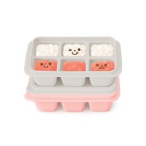 마더스콘 프리저큐브 이유식 얼음틀 2p 세트, 핑크, 그레이