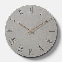 mooqs 콘크리트 무소음 벽시계 씬, C 그레이