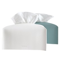 소이믹스 스킨레더 가죽 티슈커버 2p, 화이트,  블루