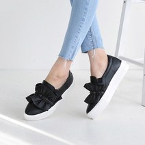 조니 레이스 진주장식 여성 슬립온