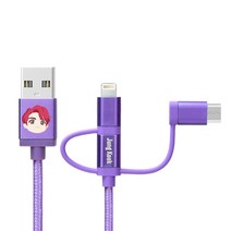 케이에이치바텍 BTS 캐릭터 3 in 1 충전 케이블, JUNGKOOK, 1개