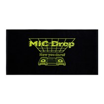 무한타올 MIC Drop 양면 프린팅 세면타월 140g 면사, 블랙, 1개