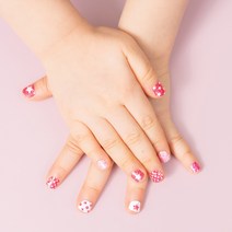 봉봉프랜즈 네일프랜즈봉봉 3~7세 키즈용 붙이는 매니큐어, 글리터핑크, 1개