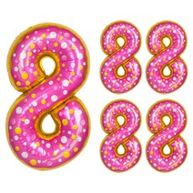 도너츠 숫자 은박 풍선 중, 숫자8, 5개