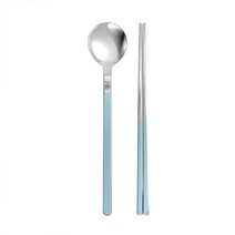 디오컴퍼니 돌체삐아띠 세라믹코팅 스텐 수저세트 스카이블루, 1세트, 숟가락 + 젓가락