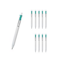 유니볼 원 중성 잉크펜 0.38mm, 에메랄드, 10개