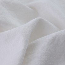 코튼빌 8수 무지 바이오워싱 퓨어린넨, 화이트
