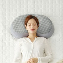 리브맘 3D 메모리폼 경추 낮은베개 2p, 그레이