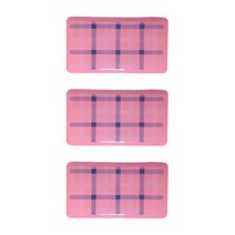윰스 프린팅 마스크 보관함, 핑크블루체크, 3개