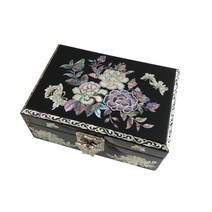 목단자 자개보석함 블랙, 1개