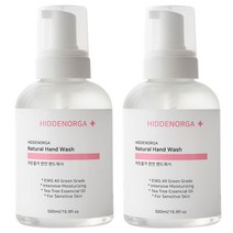 히든올가 약산성 거품 물비누 대용량 핸드워시, 2개, 500ml