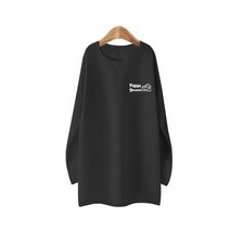 블론디 여성용 치즈 기모 롱 티셔츠
