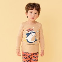 따솜 아동용 윈터샤크 오가닉 20수 후라이스 실내복 상하의 세트