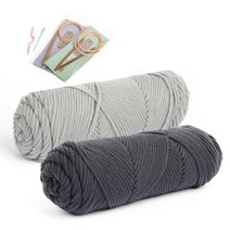 브랜드얀 코튼롤 커플 너음목도리 DIY 패키지 세트, 1세트, E(08번, 14번)