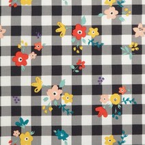 면 20수 귀여운 패턴 원단 체크메이트, 혼합색상