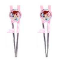 콩순이 닥터그립 스텐 딸랑이 1단계 교정젓가락, 혼합색상, 2개