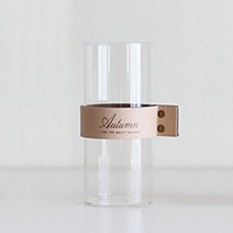 루센트 실린더 유리 화병, 베이지