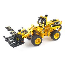 Q블럭 2in1 휠로더 앤 중장비 CBT291250, 옐로우