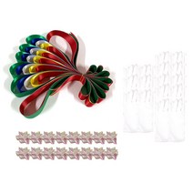 컷팅식 장비 테이프커팅식 컷팅테잎 완성품 컷팅장갑 장식리본 세트 16인용, 혼합색상, 1세트