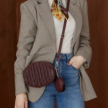 프롬헤븐 포나 퀼팅 미니크로스백 + 미니파우치 C502