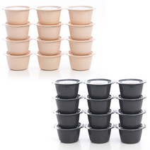 심플 쿡앤밥 밀폐용기 275ml x 24p 세트, 1세트, 아이보리 12p + 그레이 12p