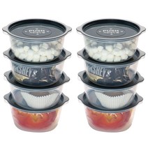 쿡앤밥 전자렌지용 냉장냉동 밥보관용기 세트 투명 + 네이비그레이 6호 650ml, 1세트, 밀폐용기 8p