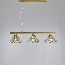 엔틱 3등 펜던트조명 BK257, 골드