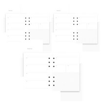 Jaquere 동주의 가방 6공 다이어리 호환 리필 내지 Weekly Planner 3p, 50매