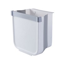 생활의아이콘 접이식 선반 벽걸이형 쓰레기통 대형 10L, 화이트, 1개