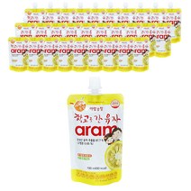 아람농장 학교로간 유자 100ml, 유자맛, 40개