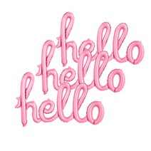 와우파티코리아 hello 은박풍선, 핑크, 3개