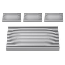 모던 드레인 비누 홀더, 그레이, 4개