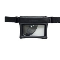 스윔탭 방수 힙색, 블랙 + 투명, 1개