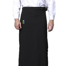 폴리 허리랩 앞치마 AE1720, 검정, 1개