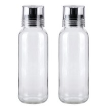 실리콘 오일 소스병 블랙 2p + 스티커, 280ml, 1세트