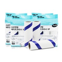 명강산업 사선컷팅 테이프 크리너 90회 리필 3p, 5개
