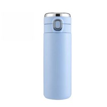 스마트 LED 보온 보냉 온도체크 텀블러, 스카이블루, 400ml